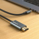 USB-C to HDMI Cable Silver HT LOGAN Black