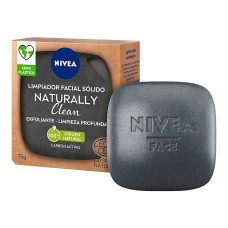 Limpiador Facial Naturally Clean Nivea Sólido Exfoliante Carbón activo (75 g)