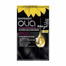 Permanent Dye Olia 2.0 Black Diamond Garnier Ammonia-free (4 Pieces)