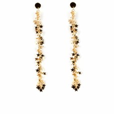 Pendientes Mujer Shabama Starry Xl Latón Bañado en oro 15 cm