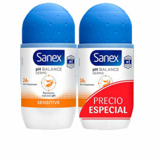 Desodorante Roll-On Sanex Sensitive 2 x 50 ml