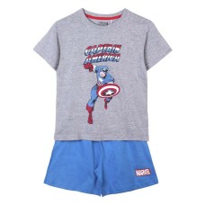 Pijama de Verano Marvel Gris Azul