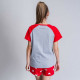 Pijama de Verano Minnie Mouse Mujer Rojo Gris