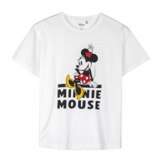 Camiseta de Manga Corta Mujer Minnie Mouse Blanco