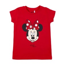 Camiseta de Manga Corta Infantil Minnie Mouse Rojo