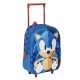 School Rucksack with Wheels Sonic Blue 25 x 31 x 10 cm