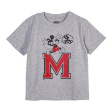 Camiseta de Manga Corta Mickey Mouse Gris