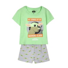 Pijama de Verano The Mandalorian Verde Verde Claro Infantil