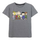 Camiseta de Manga Corta Mujer Snoopy Gris Gris oscuro