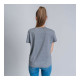 Camiseta de Manga Corta Mujer Snoopy Gris Gris oscuro