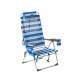 Folding Chair Navy Blue 108 x 47 x 30 cm