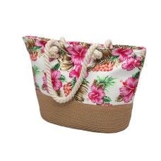 Bolso de Hombro Rosa Flores