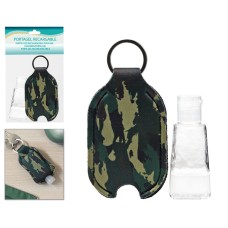 Llavero Gel Hidroalcohólico Verde Camuflaje