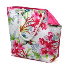 Bolsa de Playa 55,5 x 39 cm Rosa Flores 44 x 37 x 11 cm