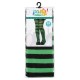 Costume Stockings Black Green Striped