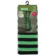 Costume Stockings Black Green Striped