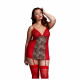Picardías Leopardo Rojo Queen Size Baci Lingerie BW3109-REDQS