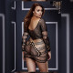 Picardías con Manga Larga de Encaje Talla Grande Baci Lingerie BW3129