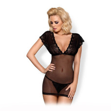 Chemise y Tanga (S/M) Obsessive 3793_10467 Negro