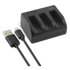 Cargador de Baterías para GoPro KSIX Hero 5 USB-C Negro