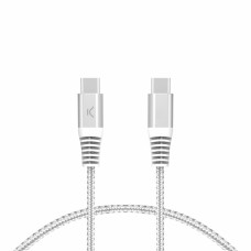 Cable USB-C a USB-C KSIX Blanco