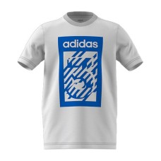 Child's Short Sleeve T-Shirt Adidas G Bold Crew White