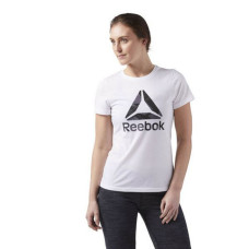 Camiseta de Manga Corta Mujer Reebok Wor CS Graphic Tee Blanco