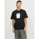 Camiseta de Manga Corta Hombre Jack & Jones JCOTARMAC CAMO FRONT TEE 12273239 Negro