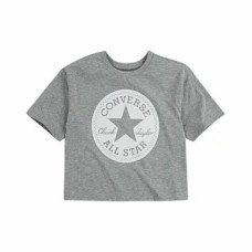 Child's Short Sleeve T-Shirt Converse SIG CHUCK PATCH BOXY TEE Grey