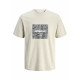 Camiseta de Manga Corta Hombre Jack & Jones JCOTARMAC CAMO FRONT TEE Beige