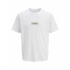 Camiseta de Manga Corta Hombre Jack & Jones JORSPLIT FAKESTITCH BRANDING Blanco