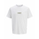 Camiseta de Manga Corta Hombre Jack & Jones JORSPLIT FAKESTITCH BRANDING Blanco