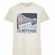 Camiseta de Manga Corta Infantil Converse CNVG FLORAL LEOPARD SNEAKER TE 4CG166 Beige