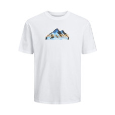 Camiseta de Manga Corta Hombre Jack & Jones JCOMOUNTAIN LOGO TEE SS CREW NECK 12262220 Blanco