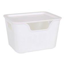 Storage Box with Lid Bella White (18 x 14 x 11 cm)