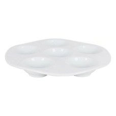 Plato 6 Compartimentos Porcelana Blanco (ø 28 x 3 cm)