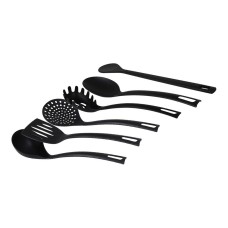 Set de Utensilios para Cocina Quttin Negro Nylon (6 pcs)