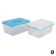 Rectangular Lunchbox with Lid White & Blue High