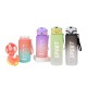 Bottle with Lid and Straw Bewinner Multicolour 600 ml