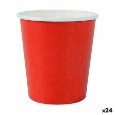 Set de Vasos Algon Desechables Cartón Rojo 20 Piezas 120 ml (24 Unidades)