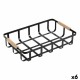 Cesta Multiusos Confortime Negro 36 x 24,3 x 8 cm (6 Unidades)