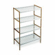 Shelves Confortime White Brown 4 Shelves Bamboo 70 x 35 x 100 cm (2 Units)