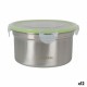 Hermetic Lunch Box Quttin Circular 900 ml Stainless steel (12 Units)