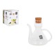 Aceitera La Mediterránea Bell Vidrio de Borosilicato Con Tapa Silicona (125 cc)