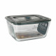 Hermetic Lunch Box Santa Clara Grey 3 L Rectangular (4 Units)
