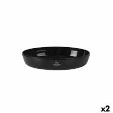 Oven Dish Santa Clara Silicone Borosilicate Glass Oval 30 x 21 x 6,5 cm (2 Units)