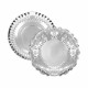Bandeja de Aperitivos Algon Plateado Redonda 35 x 35 x 2 cm (48 Unidades)