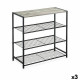Estantería Confortime Negro Metal 60 x 30 x 63,5 cm (3 Unidades)