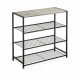 Estantería Confortime Negro Metal 60 x 30 x 63,5 cm (3 Unidades)