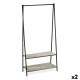 Hat stand Confortime Black Wood Metal 80 x 40 x 160 cm